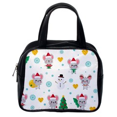 Christmas-seamless-pattern-with-cute-kawaii-mouse Classic Handbag (one Side) by Grandong