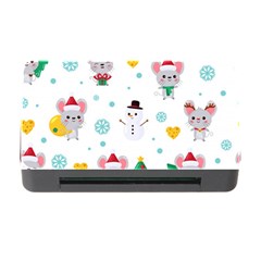 Christmas-seamless-pattern-with-cute-kawaii-mouse Memory Card Reader With Cf by Grandong