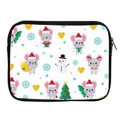 Christmas-seamless-pattern-with-cute-kawaii-mouse Apple Ipad 2/3/4 Zipper Cases by Grandong