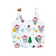 Christmas-seamless-pattern-with-cute-kawaii-mouse Full Print Recycle Bag (s) by Grandong