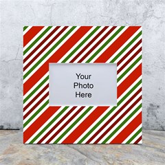 Christmas-color-stripes White Box Photo Frame 4  X 6  by Grandong