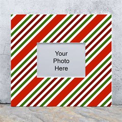 Christmas-color-stripes White Wall Photo Frame 5  X 7  by Grandong