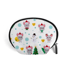 Christmas-seamless-pattern-with-cute-kawaii-mouse Accessory Pouch (small) by Grandong