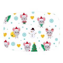 Christmas-seamless-pattern-with-cute-kawaii-mouse Mini Square Pill Box by Grandong