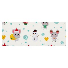 Christmas-seamless-pattern-with-cute-kawaii-mouse Banner And Sign 8  X 3  by Grandong