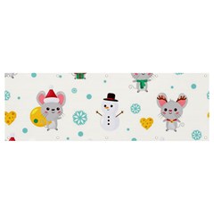 Christmas-seamless-pattern-with-cute-kawaii-mouse Banner And Sign 12  X 4  by Grandong