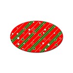 Christmas-paper-star-texture     - Sticker Oval (100 pack) Front