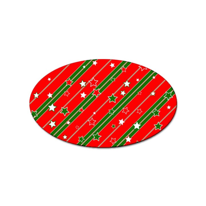 Christmas-paper-star-texture     - Sticker Oval (100 pack)