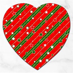 Christmas-paper-star-texture     - Jigsaw Puzzle (heart) by Grandong