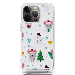 Christmas-seamless-pattern-with-cute-kawaii-mouse Iphone 13 Pro Tpu Uv Print Case by Grandong