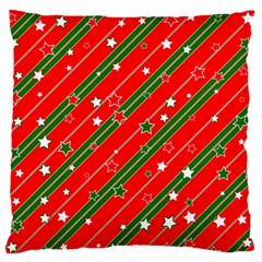 Christmas-paper-star-texture     - Standard Premium Plush Fleece Cushion Case (one Side) by Grandong