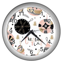 Christmas Time Wall Clock (silver) by Grandong