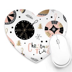 Christmas Time Heart Mousepad by Grandong