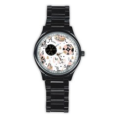 Christmas Time Stainless Steel Round Watch by Grandong