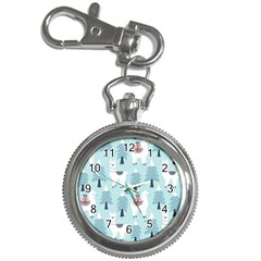 Christmas-tree-cute-lama-with-gift-boxes-seamless-pattern Key Chain Watches by Grandong