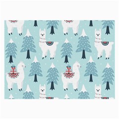 Christmas-tree-cute-lama-with-gift-boxes-seamless-pattern Large Glasses Cloth by Grandong