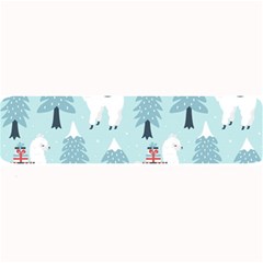 Christmas-tree-cute-lama-with-gift-boxes-seamless-pattern Large Bar Mat by Grandong