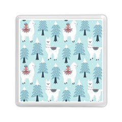 Christmas-tree-cute-lama-with-gift-boxes-seamless-pattern Memory Card Reader (square) by Grandong