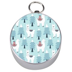 Christmas-tree-cute-lama-with-gift-boxes-seamless-pattern Silver Compasses by Grandong