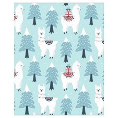 Christmas-tree-cute-lama-with-gift-boxes-seamless-pattern Drawstring Bag (small) by Grandong