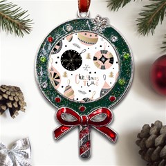 Christmas Time Metal X mas Lollipop With Crystal Ornament by Grandong