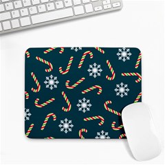 Christmas-seamless-pattern-with-candies-snowflakes Small Mousepad by Grandong