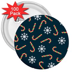 Christmas-seamless-pattern-with-candies-snowflakes 3  Buttons (100 Pack)  by Grandong