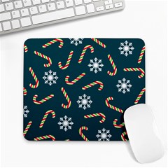 Christmas-seamless-pattern-with-candies-snowflakes Large Mousepad by Grandong