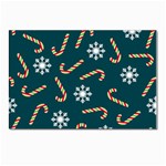 Christmas-seamless-pattern-with-candies-snowflakes Postcard 4 x 6  (Pkg of 10) Front