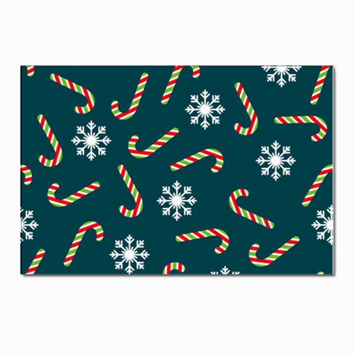 Christmas-seamless-pattern-with-candies-snowflakes Postcard 4 x 6  (Pkg of 10)