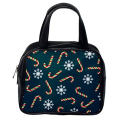 Christmas-seamless-pattern-with-candies-snowflakes Classic Handbag (one Side) by Grandong