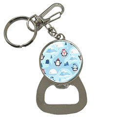 Christmas-seamless-pattern-with-penguin Bottle Opener Key Chain by Grandong