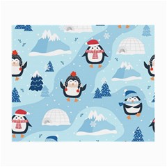 Christmas-seamless-pattern-with-penguin Small Glasses Cloth (2 Sides) by Grandong