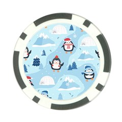 Christmas-seamless-pattern-with-penguin Poker Chip Card Guard by Grandong