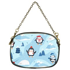 Christmas-seamless-pattern-with-penguin Chain Purse (one Side) by Grandong