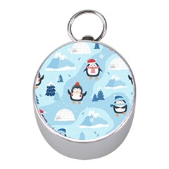 Christmas-seamless-pattern-with-penguin Mini Silver Compasses by Grandong