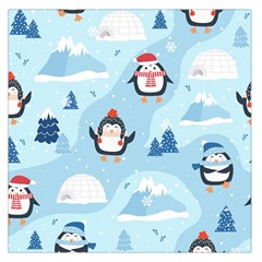 Christmas-seamless-pattern-with-penguin Square Satin Scarf (36  X 36 ) by Grandong