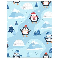 Christmas-seamless-pattern-with-penguin Drawstring Bag (small) by Grandong