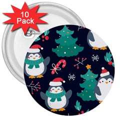 Colorful-funny-christmas-pattern      - 3  Buttons (10 Pack)  by Grandong