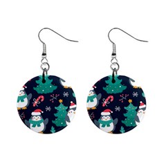 Colorful-funny-christmas-pattern      - Mini Button Earrings by Grandong