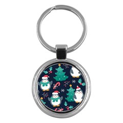 Colorful-funny-christmas-pattern      - Key Chain (round) by Grandong