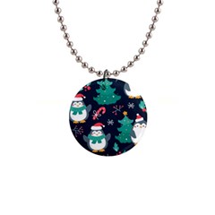 Colorful-funny-christmas-pattern      - 1  Button Necklace by Grandong