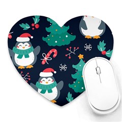 Colorful-funny-christmas-pattern      - Heart Mousepad by Grandong