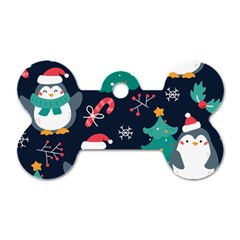 Colorful-funny-christmas-pattern      - Dog Tag Bone (one Side) by Grandong