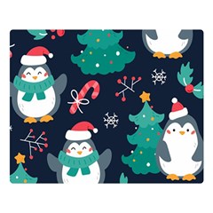 Colorful-funny-christmas-pattern      - Two Sides Premium Plush Fleece Blanket (large) by Grandong