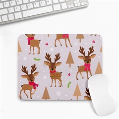 Christmas-seamless-pattern-with-reindeer Small Mousepad by Grandong