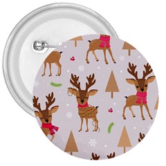 Christmas-seamless-pattern-with-reindeer 3  Buttons by Grandong