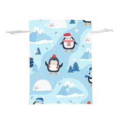 Christmas-seamless-pattern-with-penguin Lightweight Drawstring Pouch (s) by Grandong