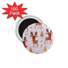 Christmas-seamless-pattern-with-reindeer 1 75  Magnets (100 Pack)  by Grandong