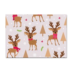 Christmas-seamless-pattern-with-reindeer Sticker A4 (100 Pack) by Grandong